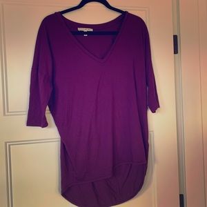 Express One Eleven Purple 3/4 Sleeve Top